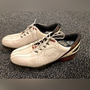 FootJoy Men's Leather Golf Shoes with Spikes White 53255 US 9XW